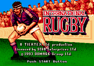 Заставка игры International Rugby